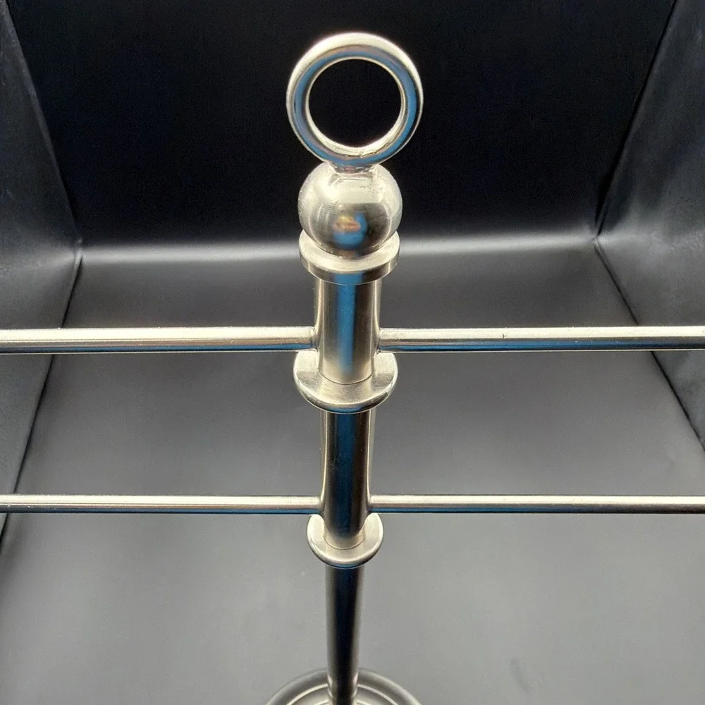 Pottery Barn Silver Brushed Nickel Jewelry Stand‎ 17.5